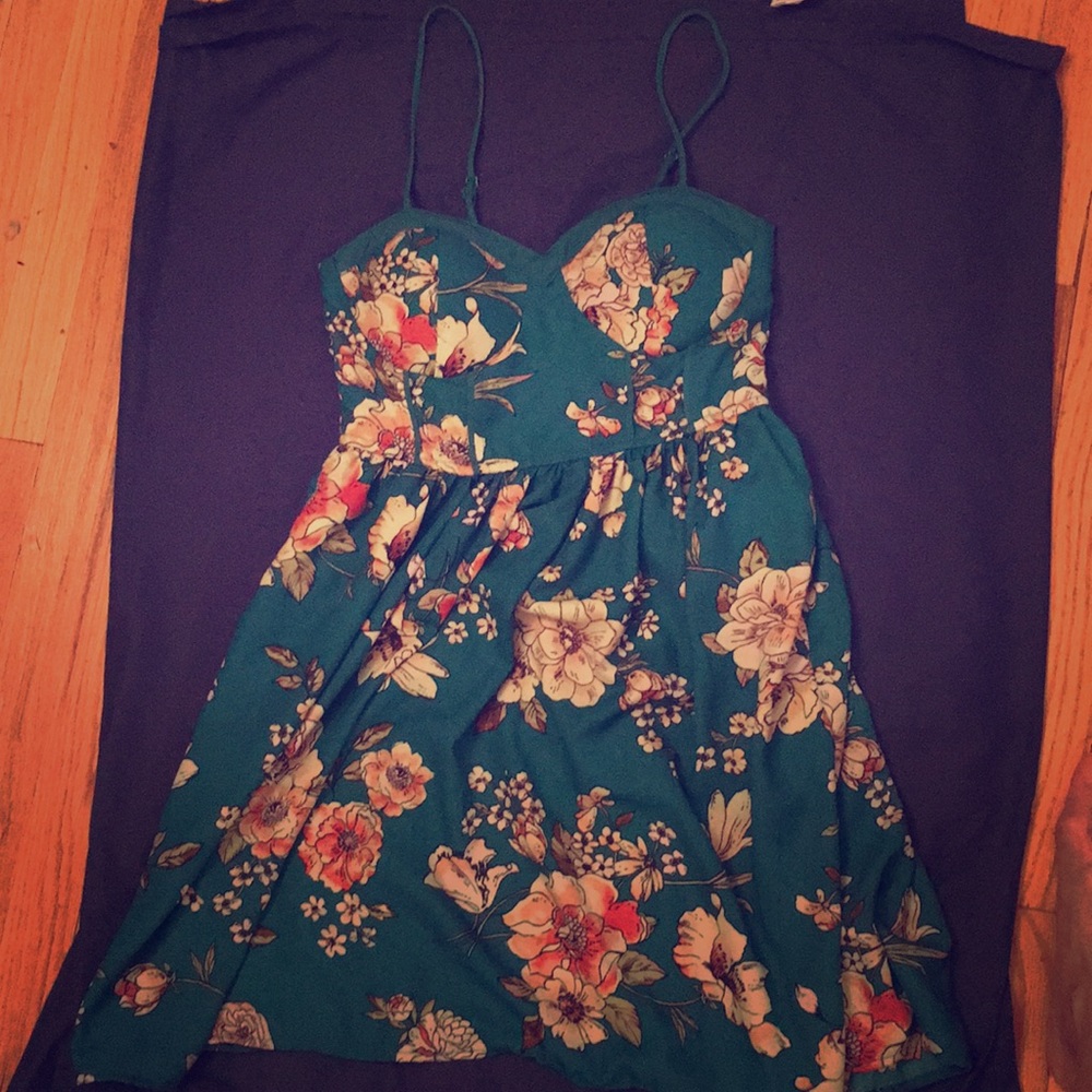 Teal babydoll dress